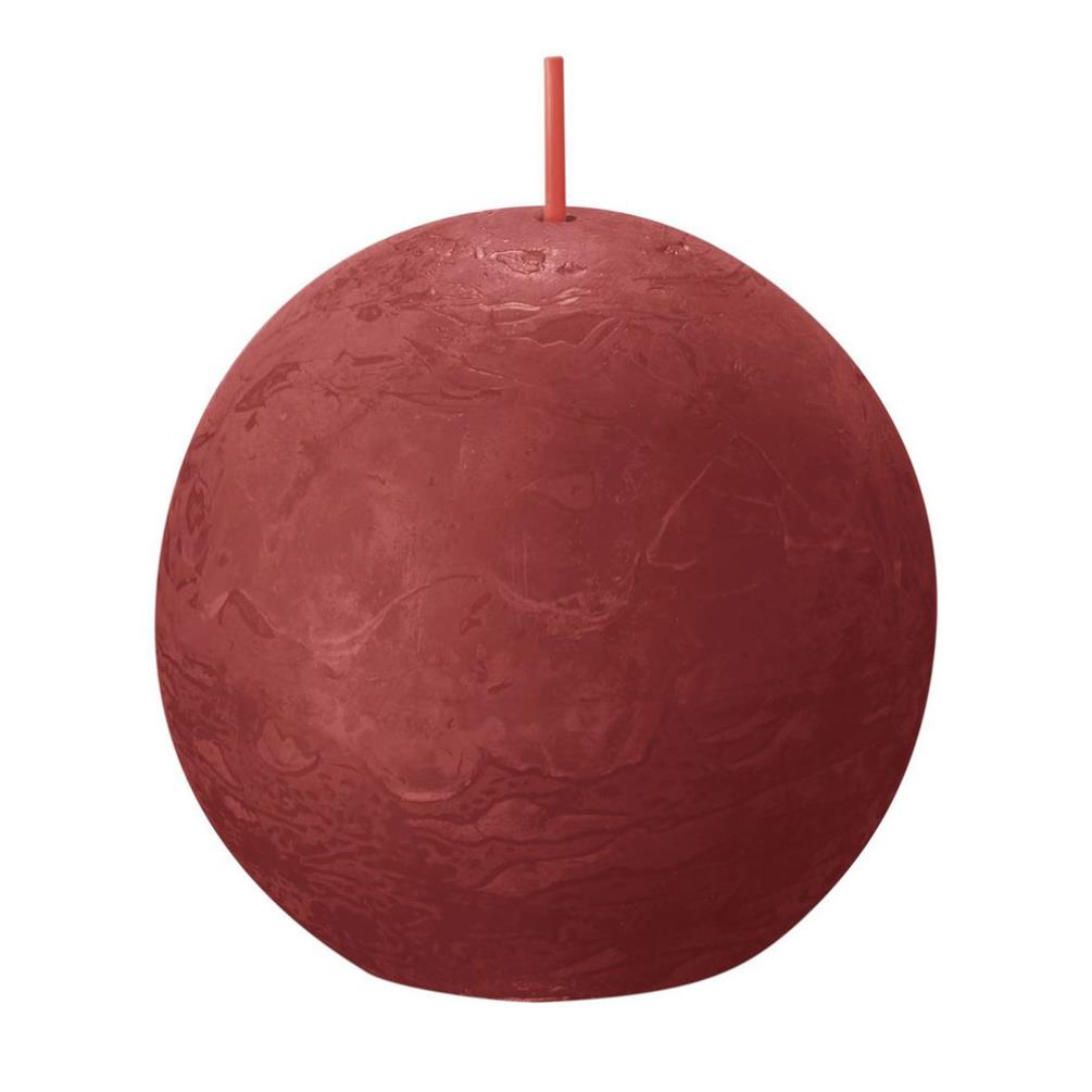 Bolsius Delicate Red Rustic Ball Candle 8cm £5.84